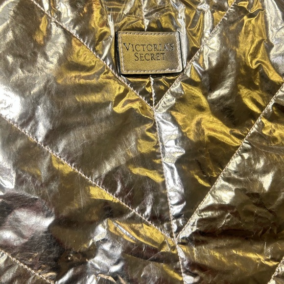 Victoria’s Secret Metallic Gold Quilted Tote Bag | Love Victoria - Picture 3 of 8